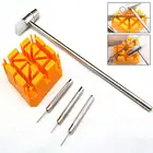 Набор инструментов для удаления звеньев браслета часов, перфоратор, штифты, держатель ремешка, метры метров, ремонтные аксессуары, инструменты