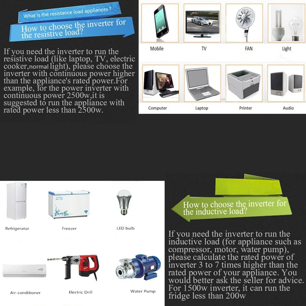 1000 Вт Чистая Синусоидальная волна автомобильный инвертор пиковая мощность 2000