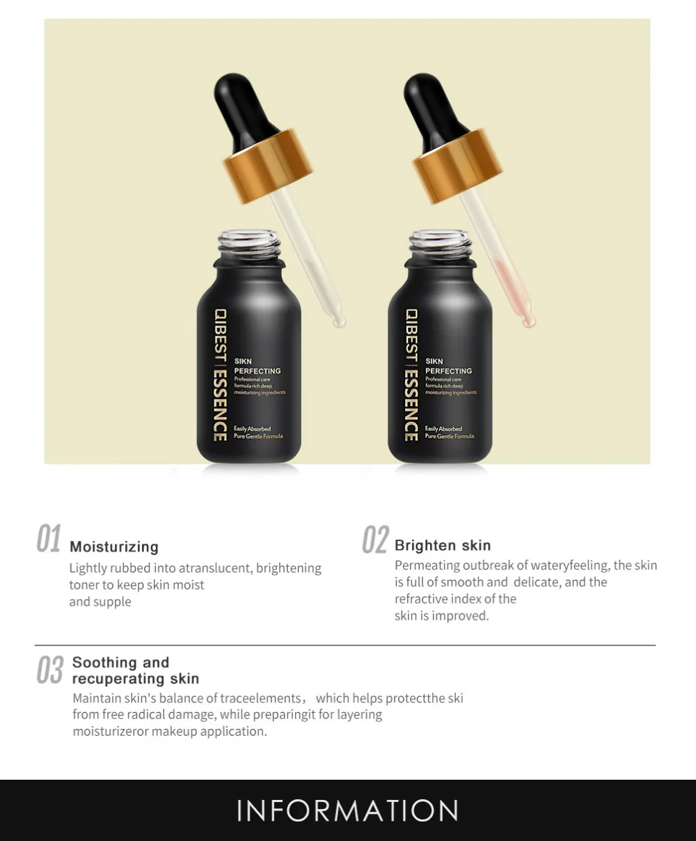QIBEST 24k розовое золото, эссенция для предварительного макияжа, уход за лицом, омолаживающий, Осветляющий макияж, плавное увлажнение, основа для лица