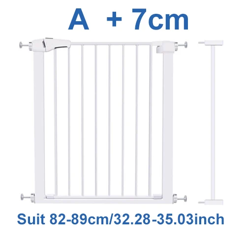 Gate With 7 cm Железные Детские Безопасные ворота забор детская лестница дверной барьер удобный дизайн высокопрочный материал для защиты детей - Цвет: Gate With 7 cm