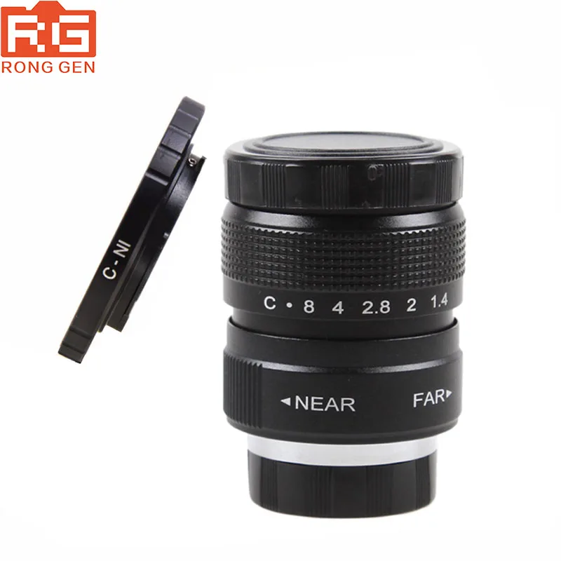 Fujian 25 мм F1.4 CC ТВ объектив + кольцо для крепления на Nikon 1 J5 S2 J4 V3 AW1 S1 J3 V2 J2 J1 V1|fujian 25mm