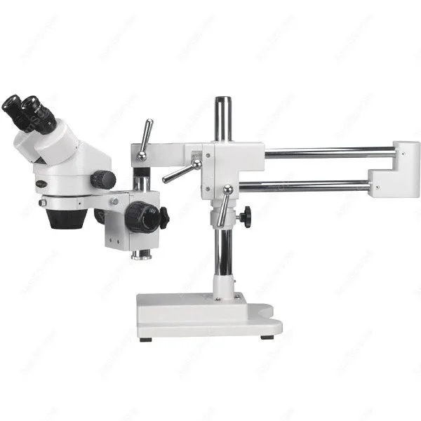 

AmScope 7X-45X Binocular Stereo Zoom Microscope with Double Arm Boom Stand