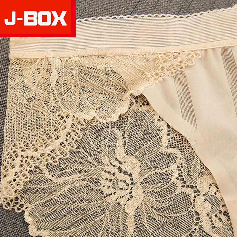J-BOX дамское нижнее белье Для женщин трусики Соблазнительные трусики из кружева прозрачный с низкой посадкой хлопковые трусы, нижнее белье, Ice Silk(искусственное волокно новые трусы-шорты
