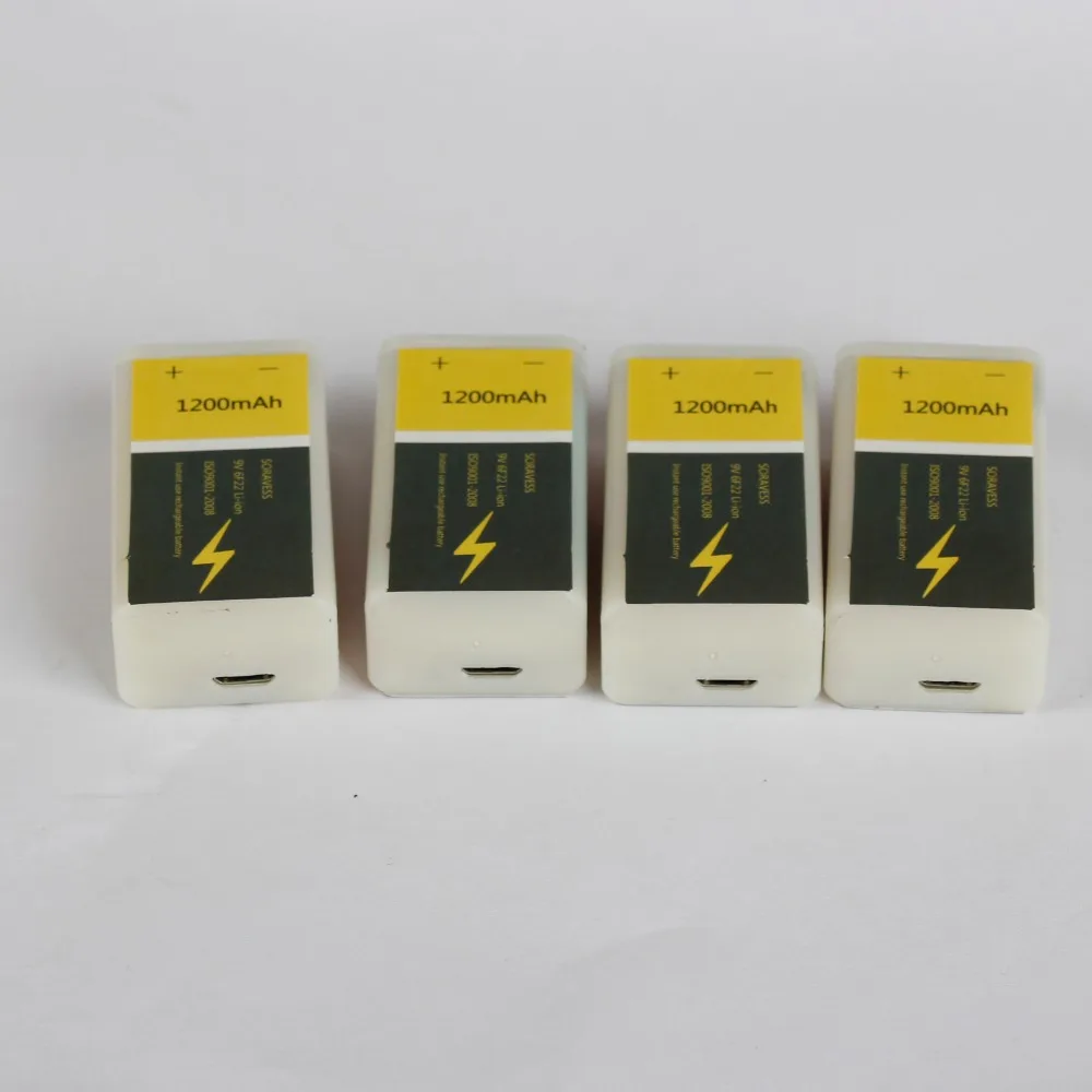 Перезаряжаемый литий-ионный аккумулятор SORVESS 9В 6F22 с USB 1200 мАч элемент для