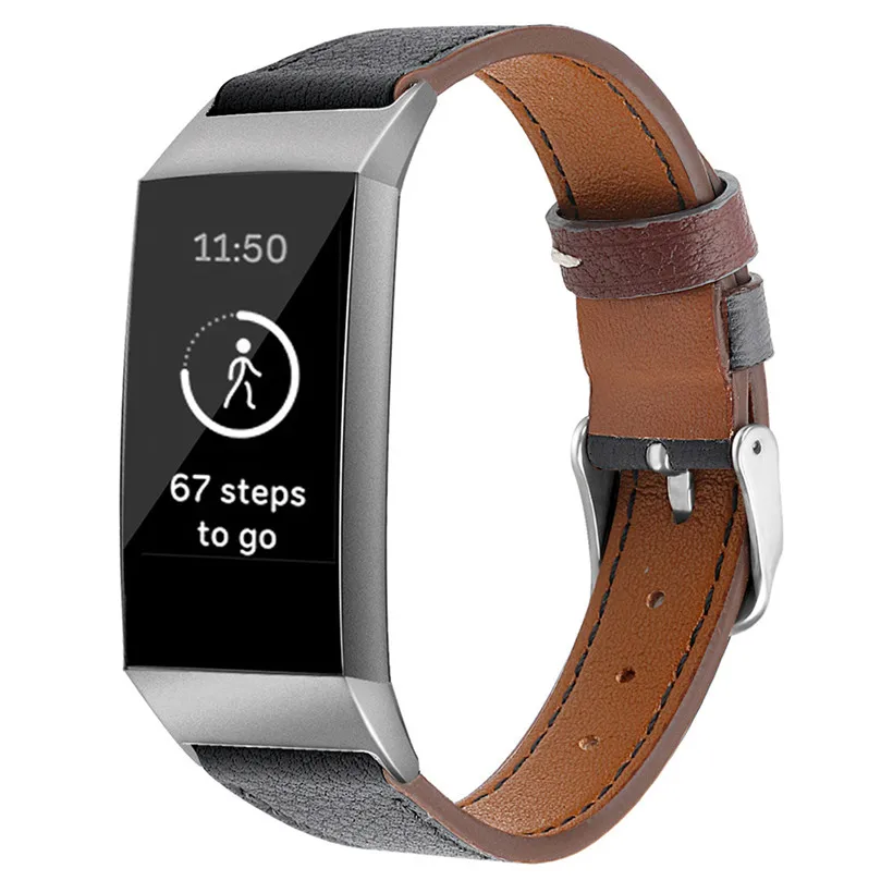 Дизайн, кожаный Смарт-браслет, часы, браслет, ремешок для Fitbit Charge 3, Смарт-часы, аксессуары для замены 81017