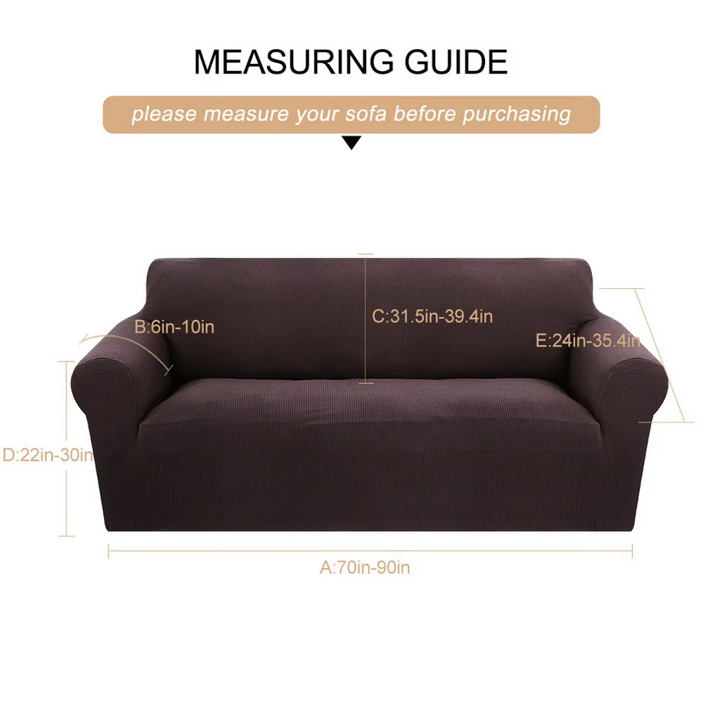 1/2/3/Seat Tight Wrap Solid Color Elastic Sofa Cover трикотажное растягивающееся покрытие для дивана