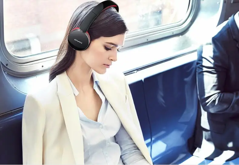 DRXENN AWei A500BL портативный складной беспроводной Bluetooth стерео Hi-Fi наушники Спортивная шумоподавляющая гарнитура с микрофоном