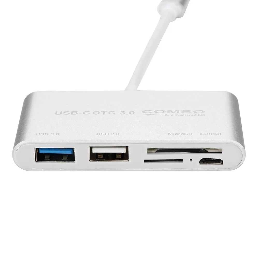 5 в 1 USB C концентратор Тип SD TF Card Reader 3 0 концентраторы с портом питания Micro Sup порт ing