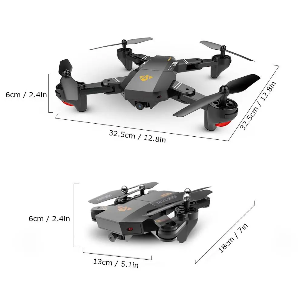 VISUO XS809W XS809HW Wifi FPV складной селфи Дрон с камерой стабилизация высоты RC