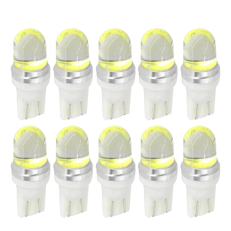 

10X T10 High Power COB W5W LED 168 COB Silica Car Super Bright Turn Side License Plate Light Lamp Bulb DC 12V