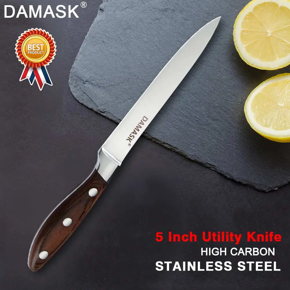 Damask японский профессиональный нож шеф-повара высокого качества из нержавеющей