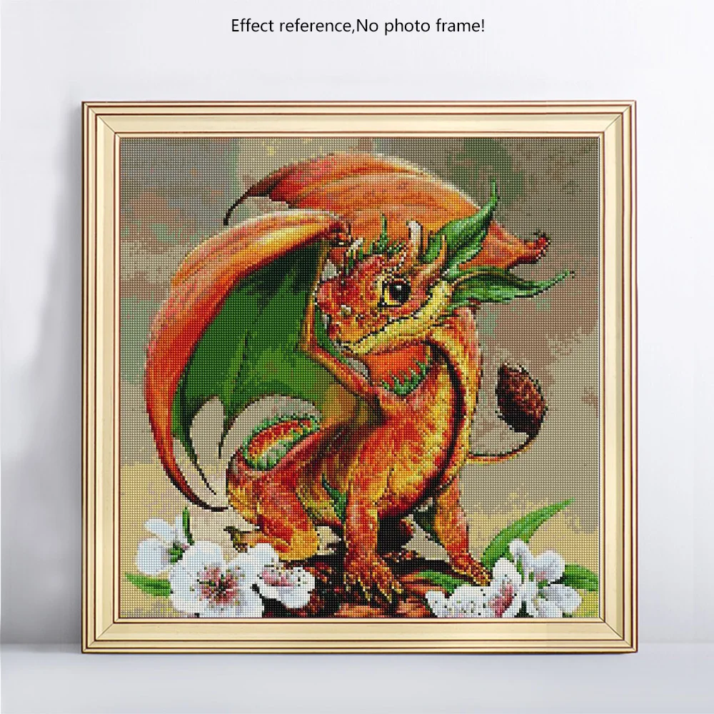 EverShine 5D Diamond Embroidery Cartoon Picture Of Rhinestones Painting Full Square/round Drill Mosaic Dragon | Дом и сад
