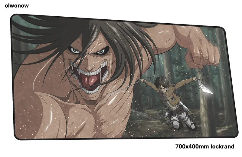 Коврик для мыши attack on titan 700x400x3 мм с массовым рисунком, игровой коврик для мыши, игровой коврик, милый игровой компьютерный стол, коврик для мыши, коврики для игровой клавиатуры