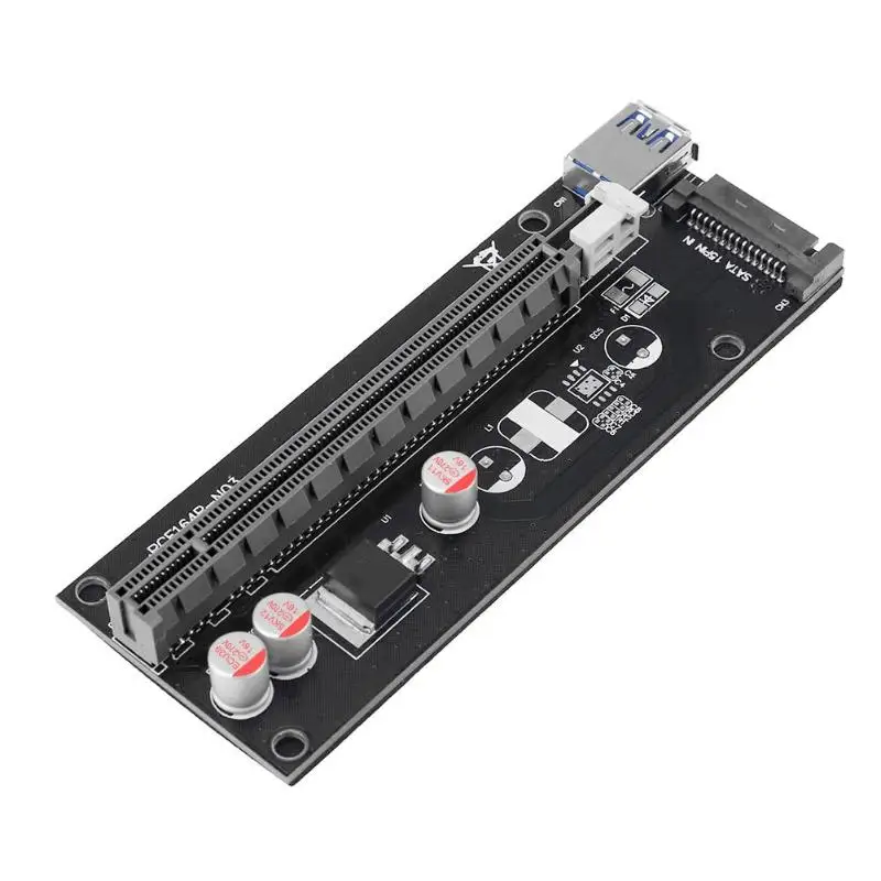 PCI Express удлинитель PCIe 1x до 16x с SATA к 4Pin IDE Molex порт питания pci-e адаптер для майнинга