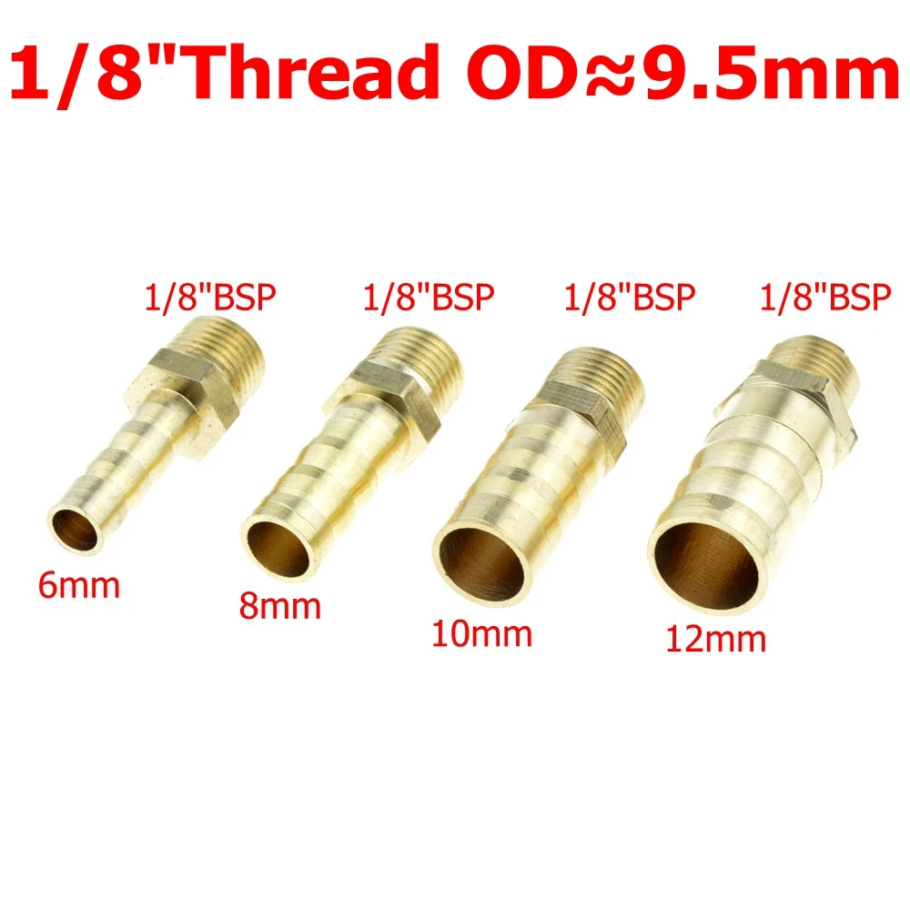 Латунный фитинг для труб 4 мм 6 8 10 12 19 шланг хвостовик 1/8 &quot1/4&quot 1/2 &quot3/8&quot BSP