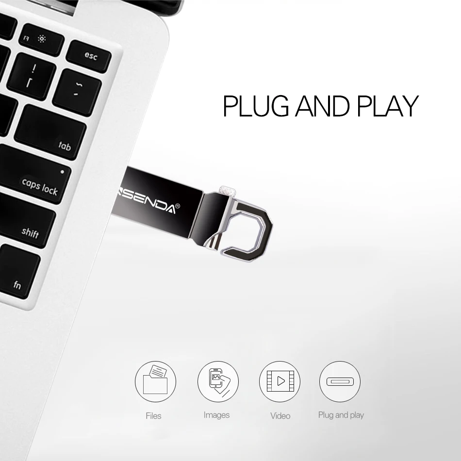 

WANSENDA Metal USB Flash Drive Key Chain Pen Drive 64GB 16GB 8GB 4GB Pendrive 32GB USB 2.0 Memory Stick Waterproof U Disk