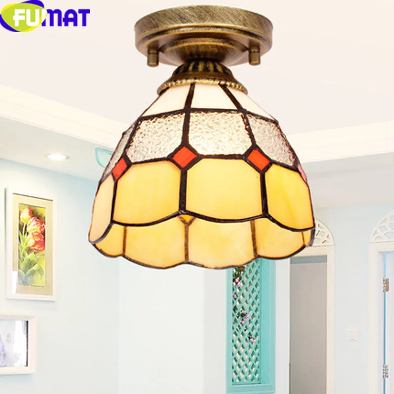 Потолочные светильники FUMAT Тиффани светодиодсветодиодный лампа из витражного