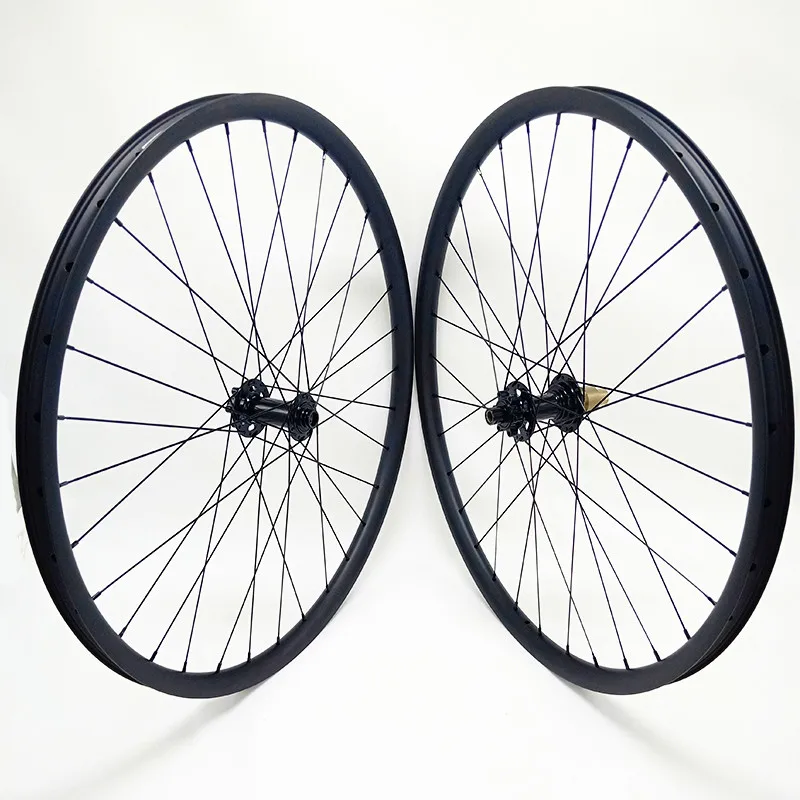 

29er mtb carbon bike wheels Asymmetry bitex boost 110x15mm 148x12mm 40mm width carbon wheels 1490g carbon mtb disc wheels