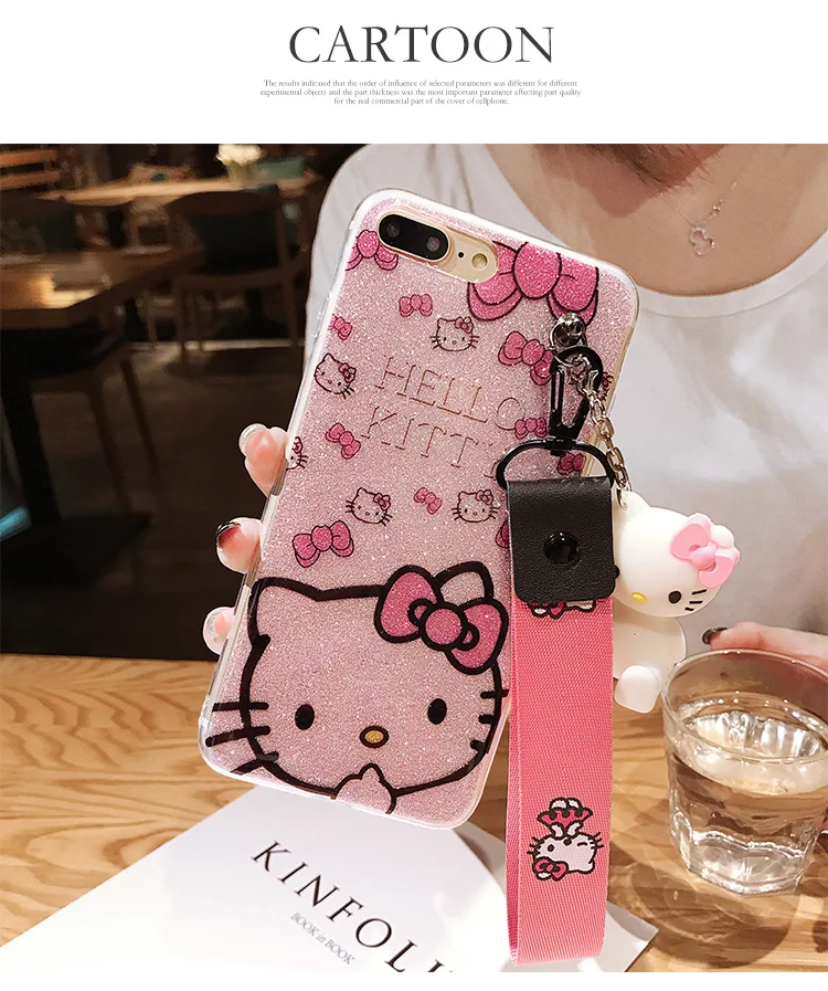 Чехол для iPhone 11 pro maxpink блестящий чехол с розовым котом XS Max X XR 5 5S 6 6S 7 8 Plus телефона +