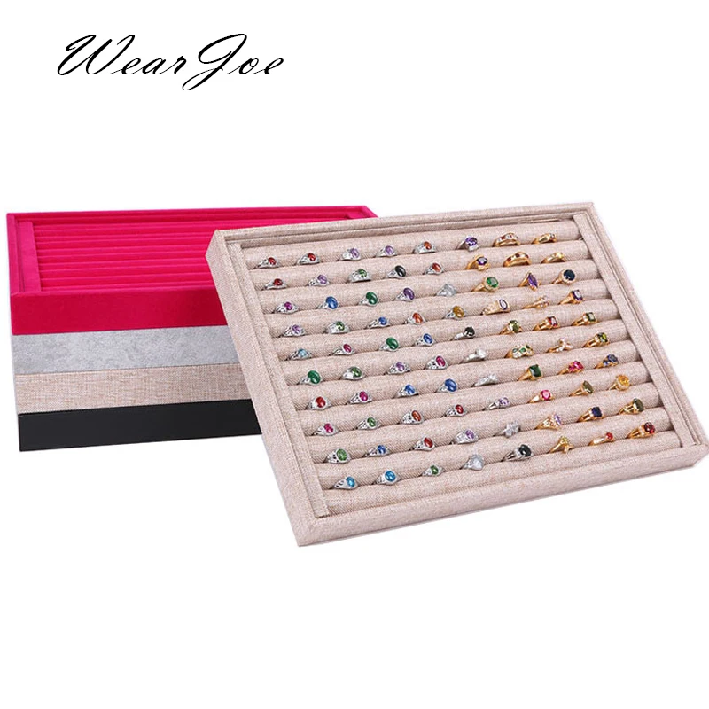 Классический качественный деревянный органайзер для хранения кольца большого