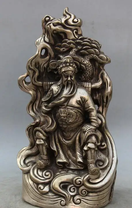 Подробнее о 14 &quotКитайское серебряное сиденье guan Gong Yu Бог войны рыцарь общая