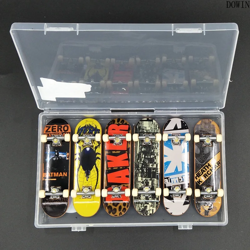 6 шт./компл. Творческий граффити Пальчиковый Скейтборд Мини Пластик кленовым