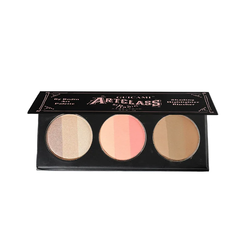 

3 in 1 Bronze Blush Highlighter Makeup Foundation Powder Palette Shadow Flash 3D Face Contour Illuminator Cosmetic Set