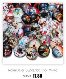 RoyalBeier, 50 шт./лот, тематический смешанный акриловый стеклянный амулет, отражающий красочный светильник, 18-20 мм, кнопки, сделай сам, оснастка, ювелирное изделие KZHM109