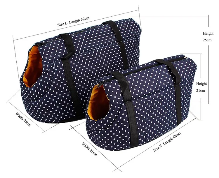 Pawstrip Dot Print переноска для собак, зимняя теплая переноска для кошек, для путешествий, маленькая сумка на плечо для собак, для чихуахуа, S/L