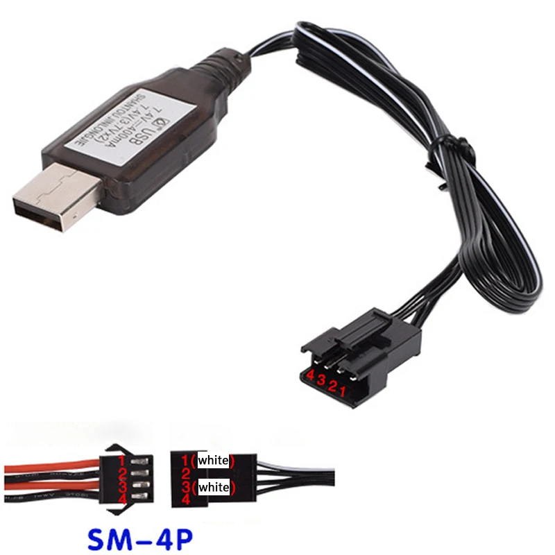 Зарядное устройство 7 4 В (3 в x2) SM 4P li ion батарея Электрические RC игрушки UDIR/C UDI001/002