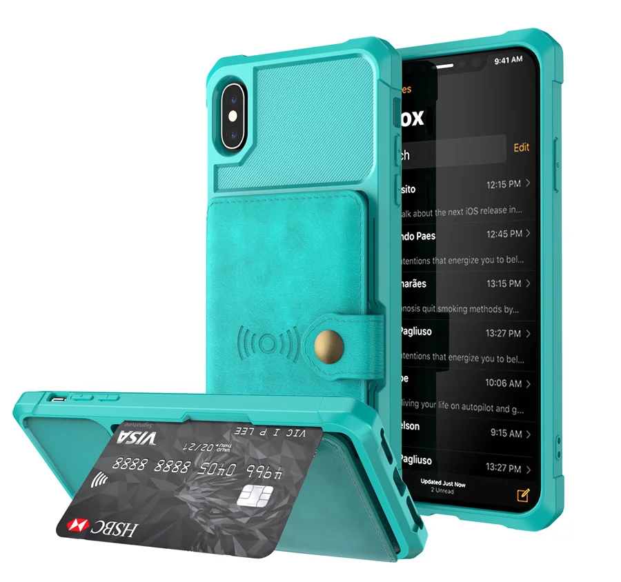 IQD для iphone X XS MAX XR кошелек чехол Роскошный автомобильный Магнитный pu кожаный чехол Защитная задняя карта для iphone 8 7 6 6s Plus чехол s
