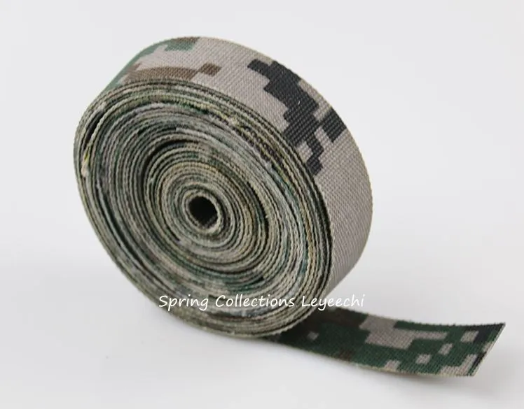 Ширина 25 мм, 1000D двухсторонний Камуфляжный тканый нейлоновый полипропиленовый ленточный ремень для сумки ремень аксессуар