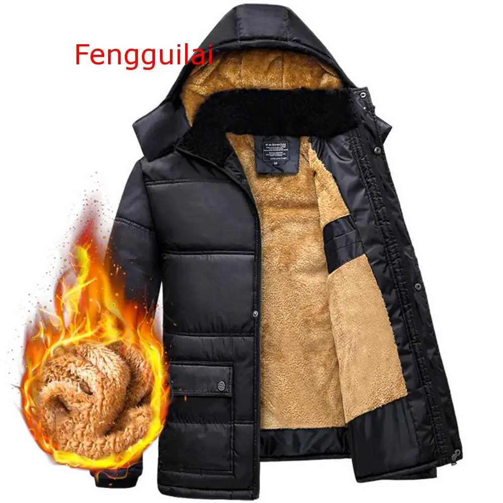 

Men Jackets 2019 Autumn And Winter Parkas Snow Coats Fur Hood Male Warm Overcoat Tops Waterproof Windbreak Outwear Brand Clothin