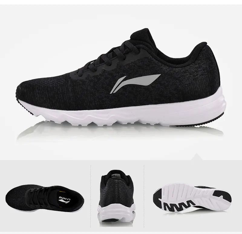 Li-Ning Для женщин EZ RUN Кроссовки светильник Вес дышащая Спортивная обувь внутри переносной; нескользящая подошва; защита от спортивная обувь ARBN024 XYP639