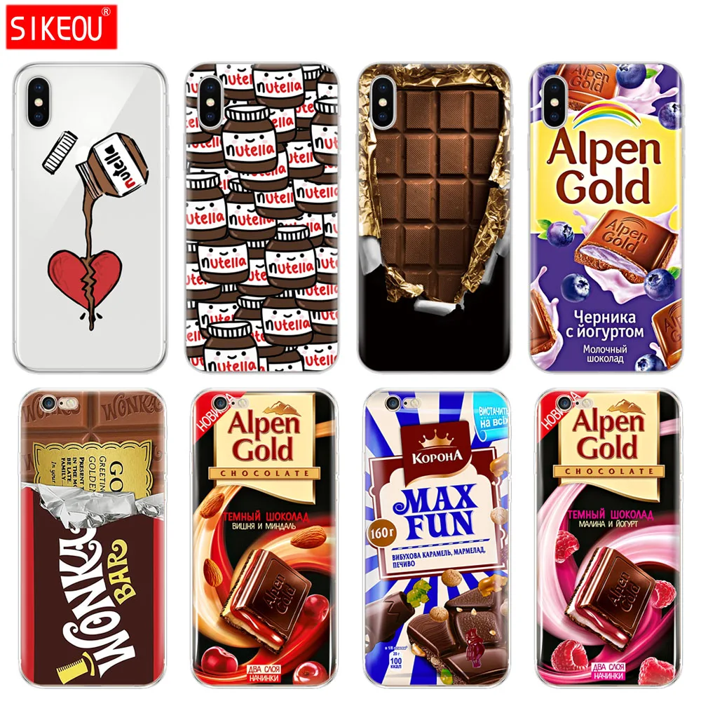 Силиконовый чехол для телефона Iphone 6X8 7 6s 5 5s SE 2020 Plus 10 XR XS 11 Pro Max alenka bar wonka chocolate -