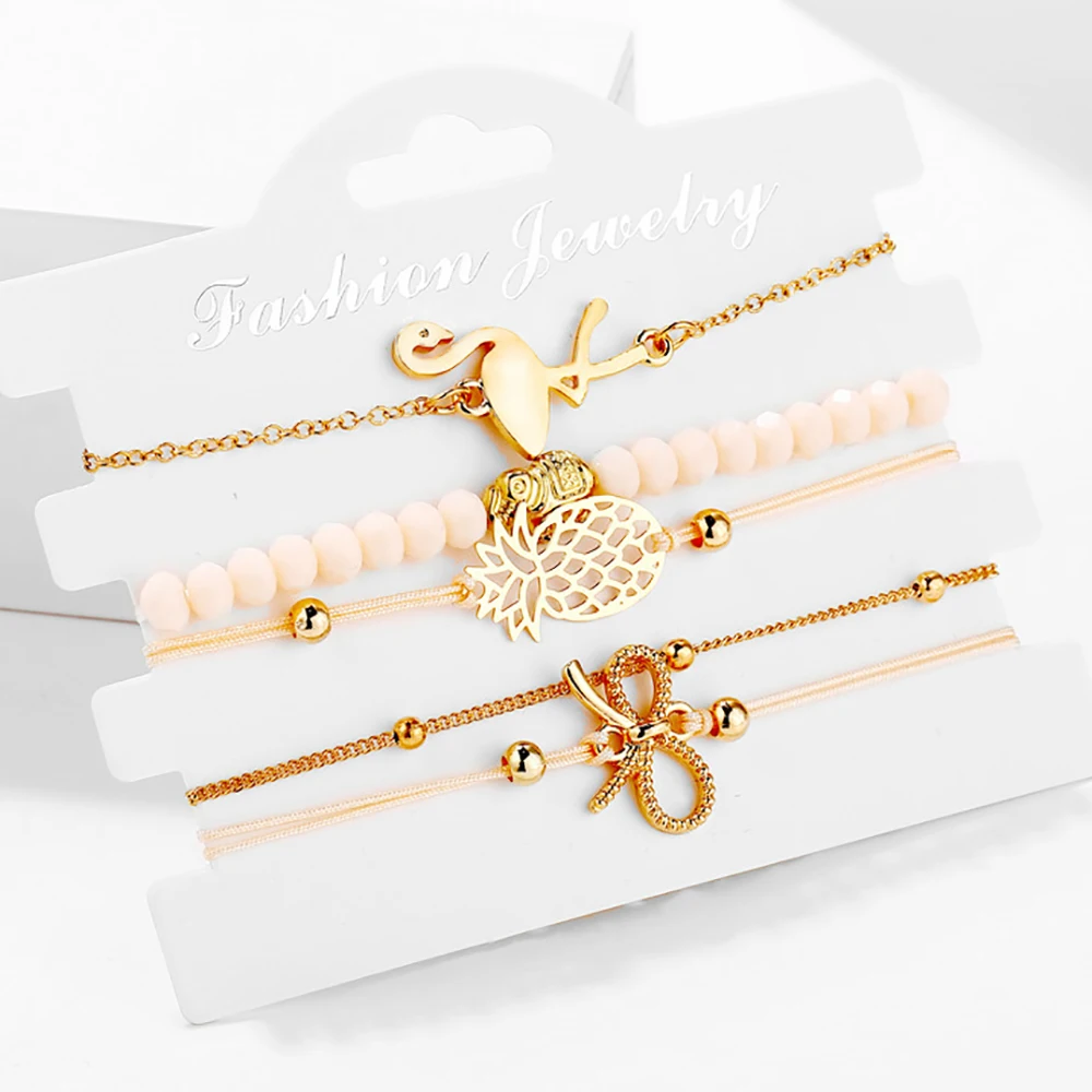 5 шт./компл. Браслет талисман из бусинок бахромой браслет женские новые Богемские