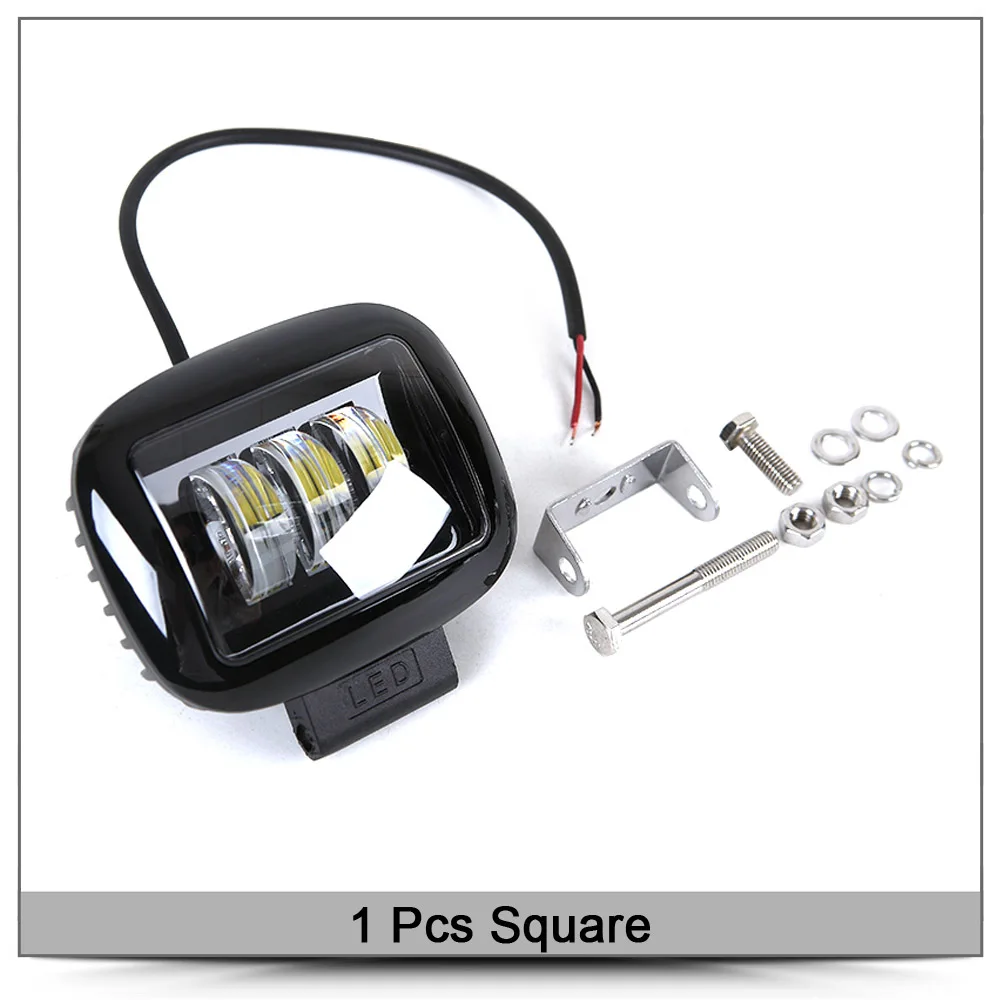 Square x1 6D объектив 5 дюймов круглый квадратный светодиодный рабочий светильник 12 В для автомобиля 4WD ATV SUV UTV Trucks 4x4 внедорожный мотоцикл Авто Рабочий светильник для вождения s - Цвет: Square x1
