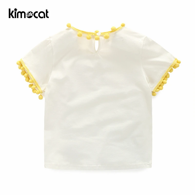 Kimocat летняя одежда для маленьких девочек детская милые комплекты хлопковая