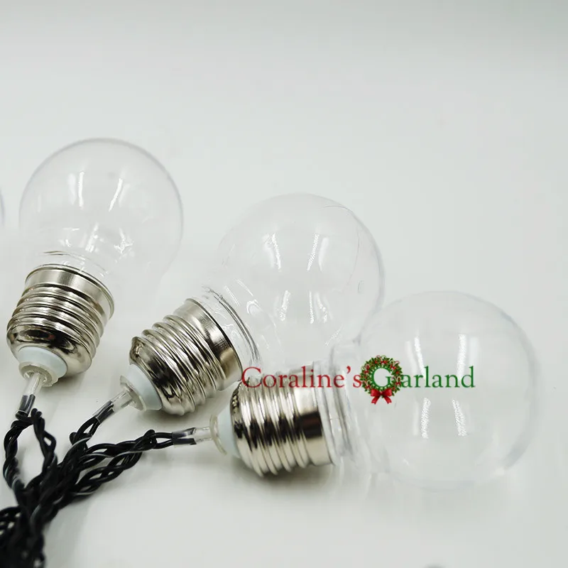 Новинка гирлянда с прозрачными круглыми лампочками 20 светодиодов 6 м