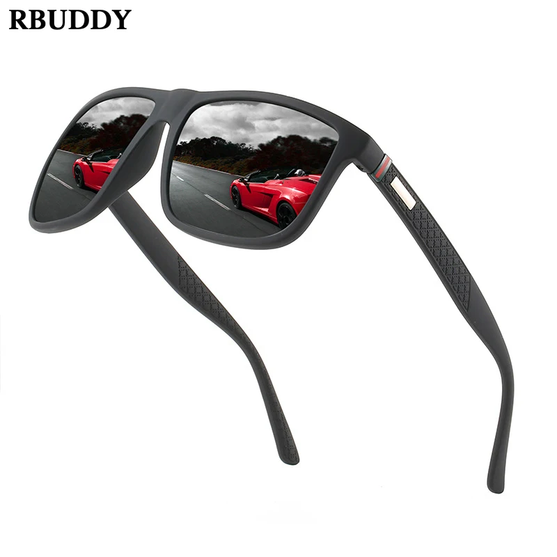 Мужские солнцезащитные очки RBUDDY 2020 поляризационные Квадратные Солнцезащитные