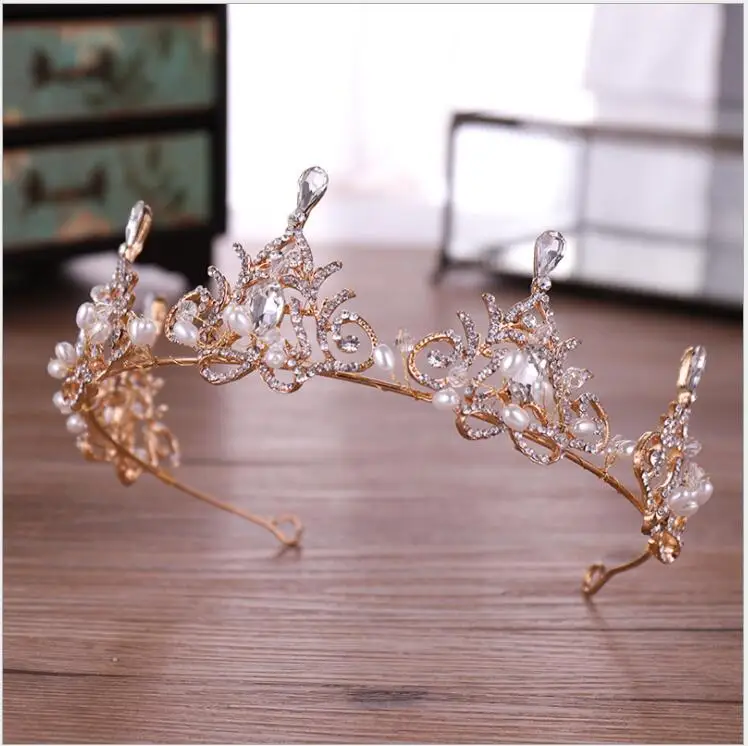 European hot Jewelry Bridal Headpieces Wedding Hair Accessories Princess Crowns and Tiaras for Women Rhinestone Bandeau Cheveux | Украшения