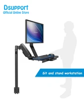 gas spring arm full motion customized keyboard monitor holder floor stand wall side mount stand working monitor mount arm