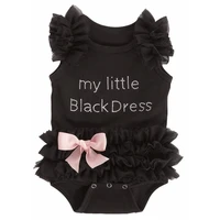 newborn baby girl ruffled black rompers little baby casual outfit infant toddler girl romper jumpsuit one pieces clothing 12 24m