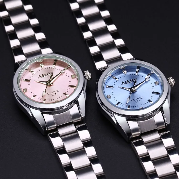 NARY часы для женщин модные роскошные часы Reloj Mujer нержавеющая сталь качество алмаз женские кварцевые часы для женщин Стразы Часы
