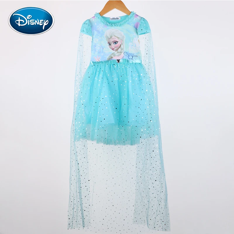 Disney sequined dress summer girls shiny princess children's clothing cotton | Детская одежда и обувь