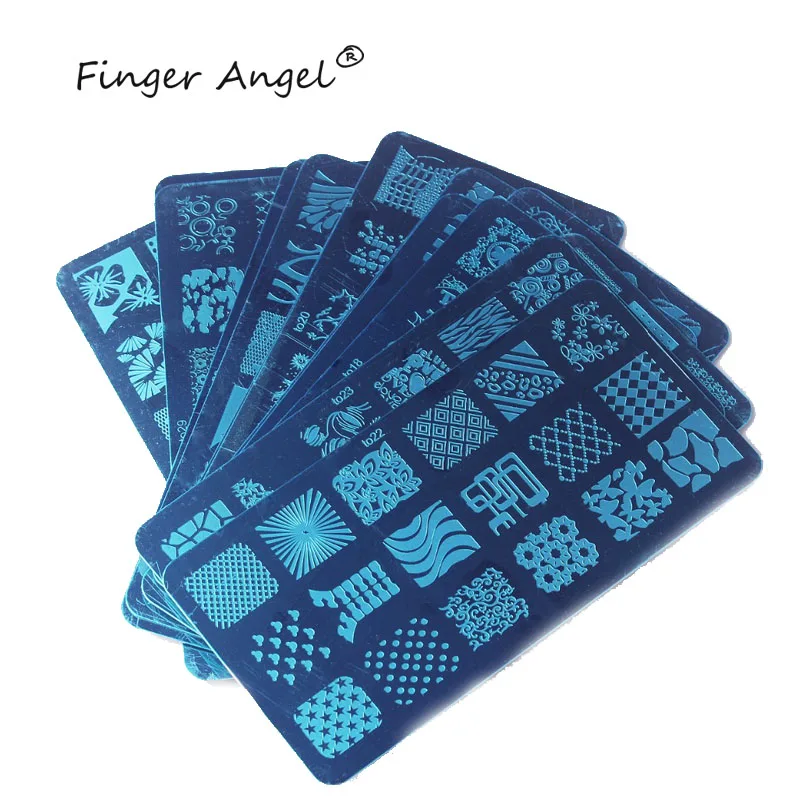 Finger Angel 1 шт. 6*12 пластины для штамповки ногтей штамповочная пластина с сердечками