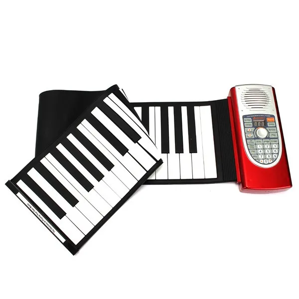 Портативные 61 клавиши MIDI электронные свернутые пианино гибкие мягкие