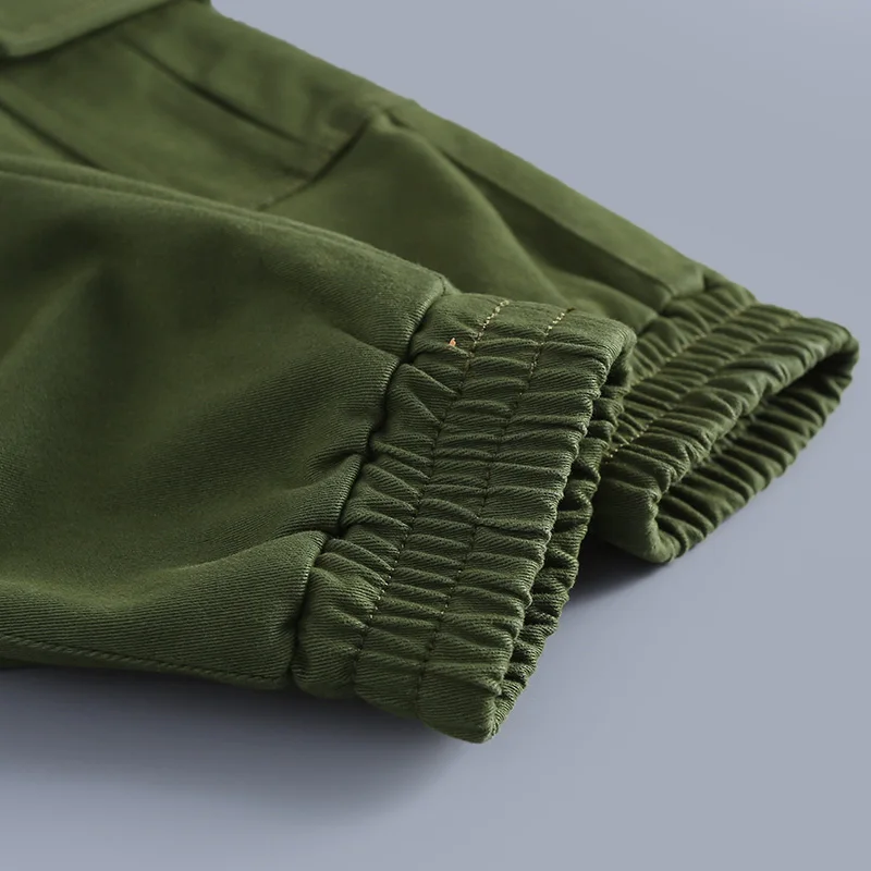 

Kids Boys Pants Casual Toddler Pants Boys Trousers 2019 New Green Patch Pocket Teen Cargo Pants