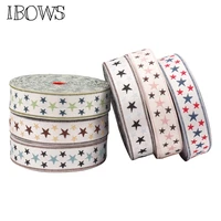 35mm 2yards embroidered ribbons stars jacquard diy apparel wrapping trim sewing accessories clothes decoration tape
