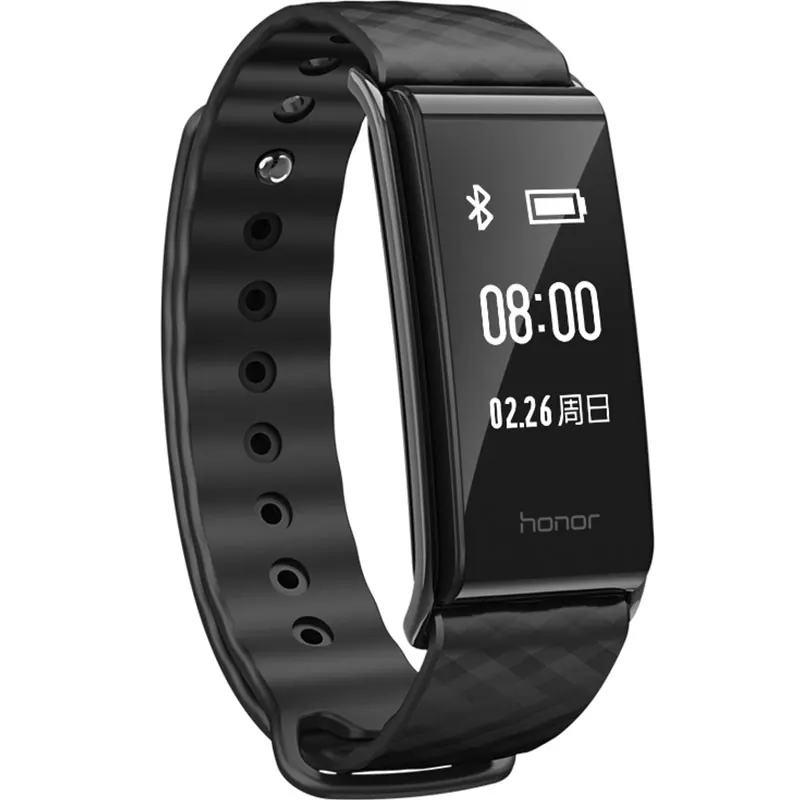 Black A2 HONOR Band A2, умный Браслет, фитнес-браслет, OLED, сообщение, трекер сердечного ритма, водонепроницаемый, в реальном времени, трекер активности - Цвет: Black A2